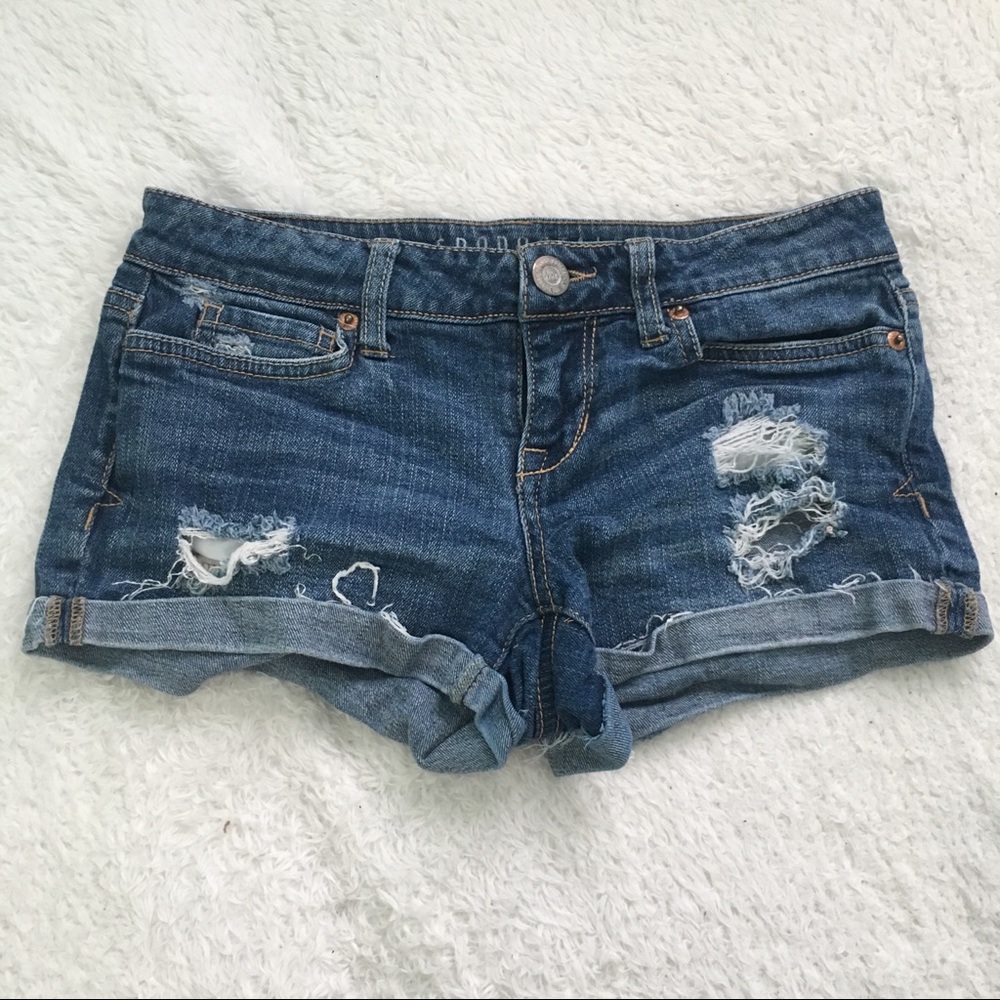 Aeropostale | Distressed Jean Shorts
